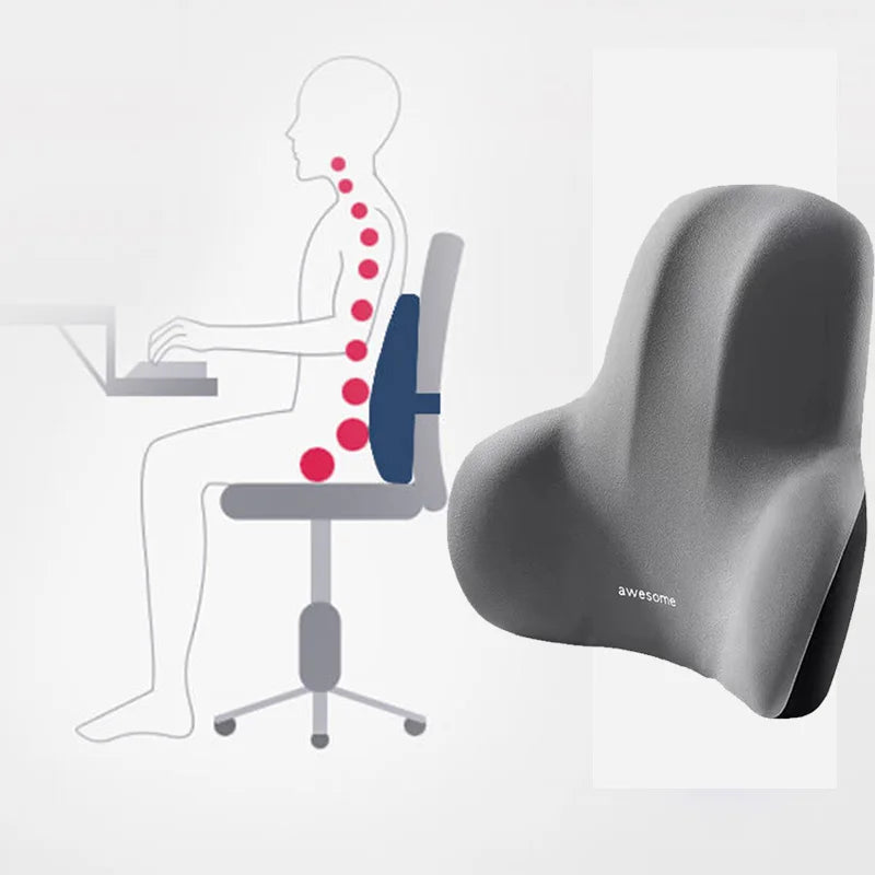 Office Lumbar Cushion Memory Foam Chair Backrest Cushion Postpartum Waist Support Multifunctional Pain Relief Pillow