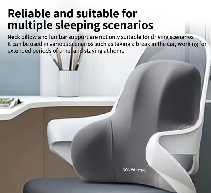 Office Lumbar Cushion Memory Foam Chair Backrest Cushion Postpartum Waist Support Multifunctional Pain Relief Pillow